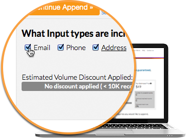 Step 2: Select what input types are in your file.