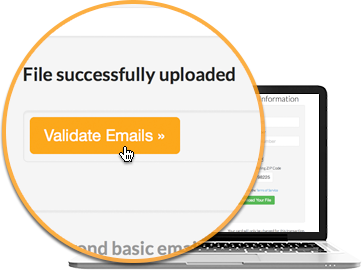 Step 3: Click the Validate Emails button to get started.